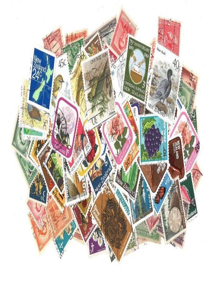 Prizm Mittalstamps 100 Different Used Stamps of New Zealand - Image 1